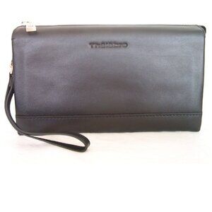 Thelebre Leather Clutch Bag with Gift Box, Black